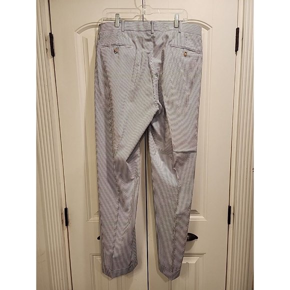 POLO RALPH LAUREN Men's  35 X 32 Blue & White Striped Pants Preppy Lawn Outdoor - Picture 2 of 14